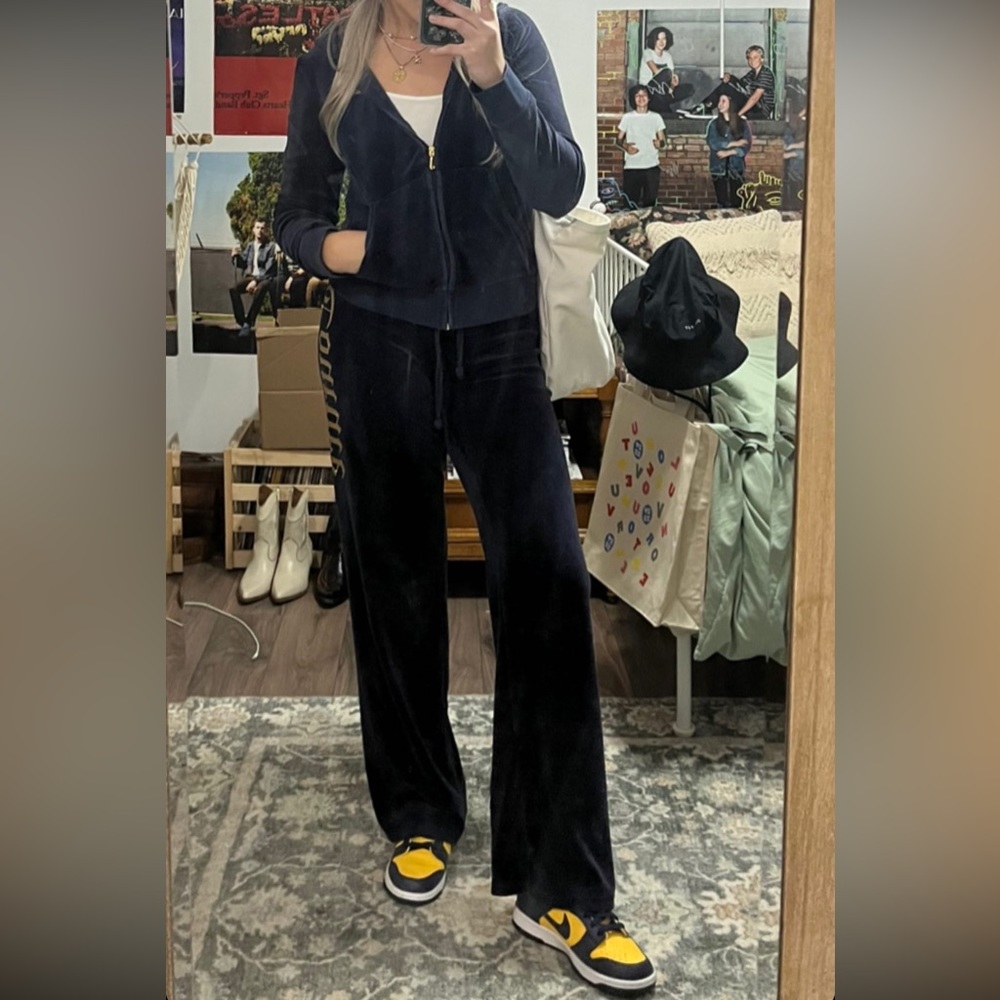 Navy blue juicy couture tracksuit
